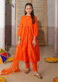 Modest - Cotton Suit For Girl - Orange - 3 Piece