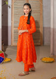 Modest - Cotton Suit For Girl - Orange - 3 Piece
