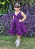 Modest - Violet - Net - 1 Piece Frock