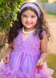 Modest - Lilac Pearl - Net - 1 Piece Frock