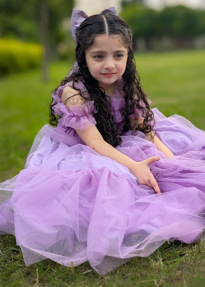 Modest - Lavender Bloom - Net - 1 Piece Frock