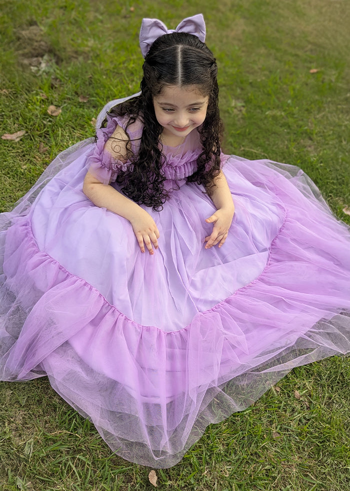 Modest - Lavender Bloom - Net - 1 Piece Frock