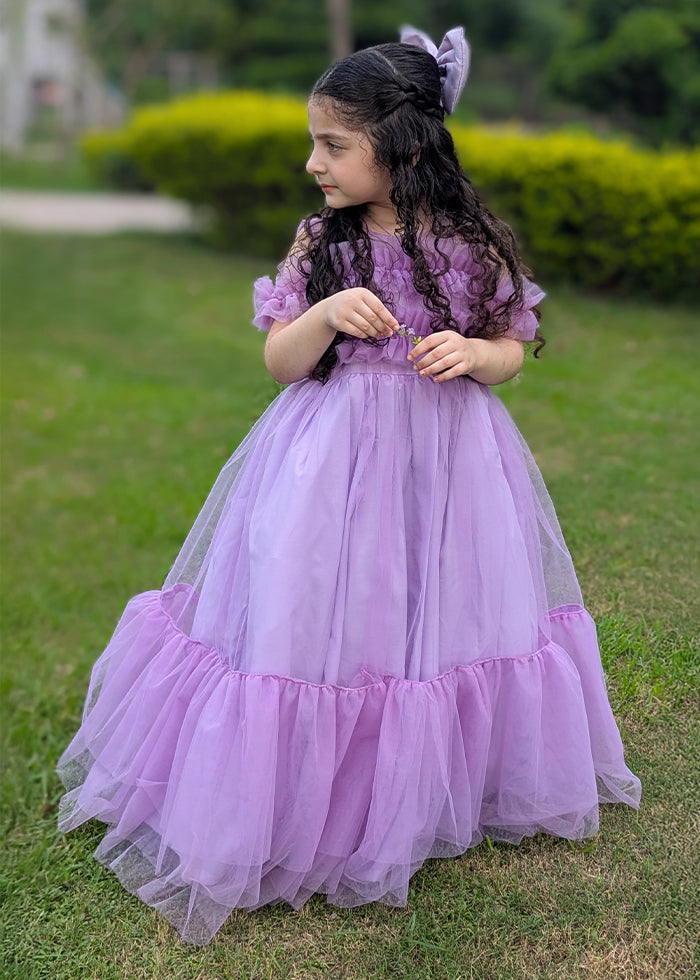 Modest - Lavender Bloom - Net - 1 Piece Frock