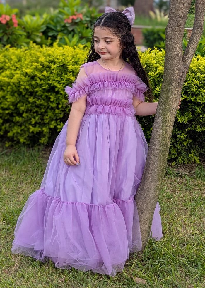 Modest - Lavender Bloom - Net - 1 Piece Frock
