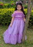 Modest - Lavender Bloom - Net - 1 Piece Frock
