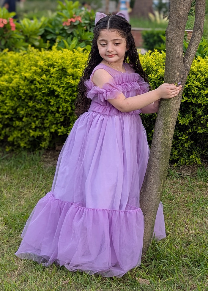 Modest - Lavender Bloom - Net - 1 Piece Frock