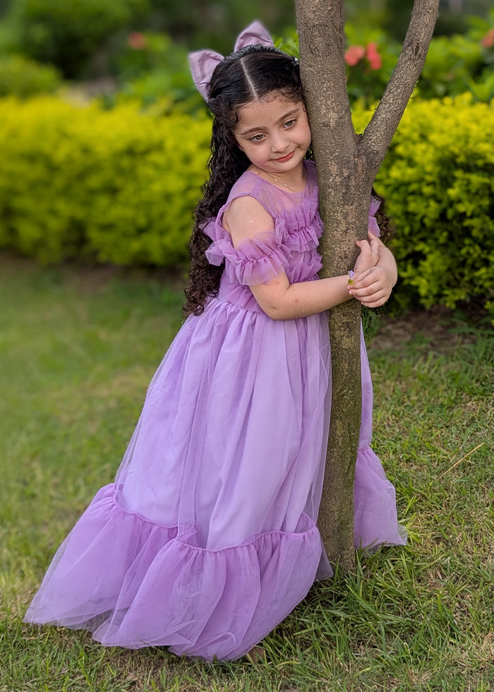 Modest - Lavender Bloom - Net - 1 Piece Frock