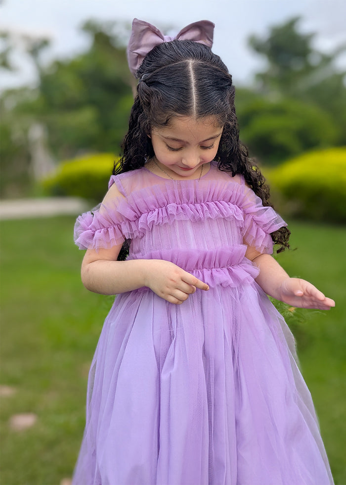 Modest - Lavender Bloom - Net - 1 Piece Frock