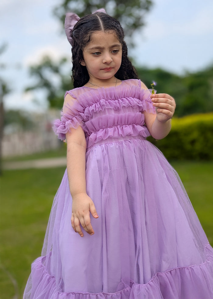 Modest - Lavender Bloom - Net - 1 Piece Frock
