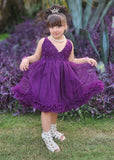 Modest - Violet - Net - 1 Piece Frock
