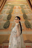 Fozia Khalid - Mu dikhai - Net - Off-white - 3 Piece