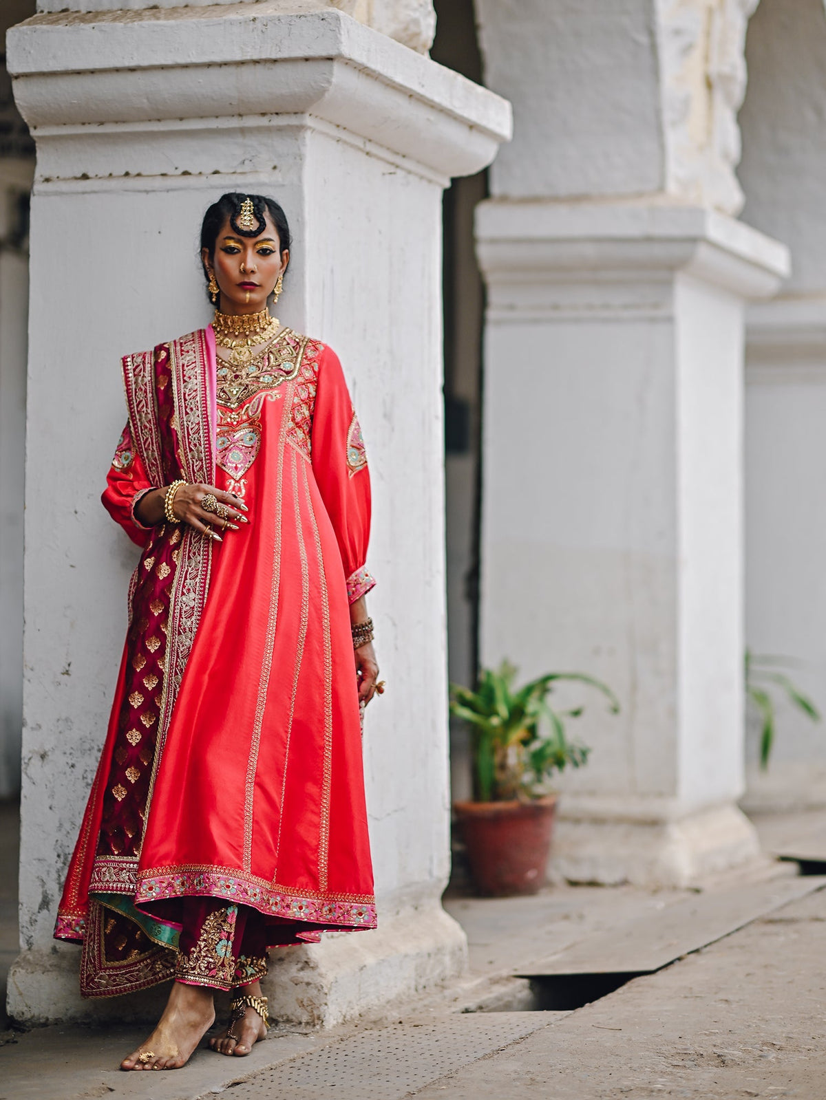 Sanam Chaudhri NEETA Red 2 Piece