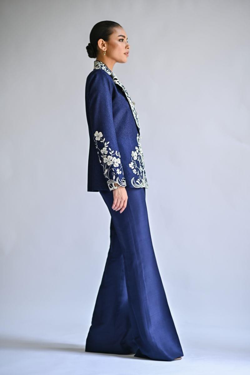 Sania Maskatiya - Yulia - SELF JAMAWAR - Midnight Blue - 3 Piece - Studio by TCS