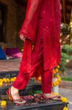 Omal by Komal - Meerub - Red - Chiffon -3 Piece