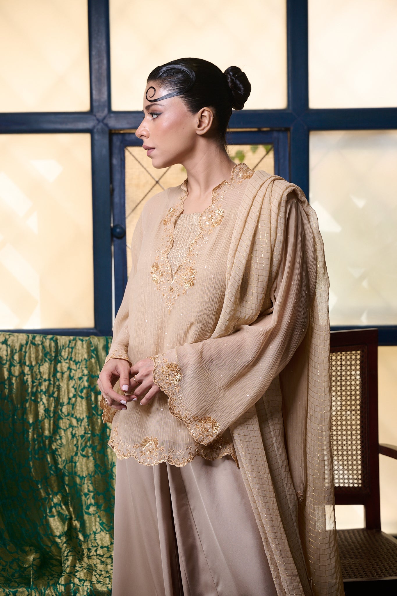 Maheem Khan - Layla - BIEGE - CHIFFON - 3 Piece