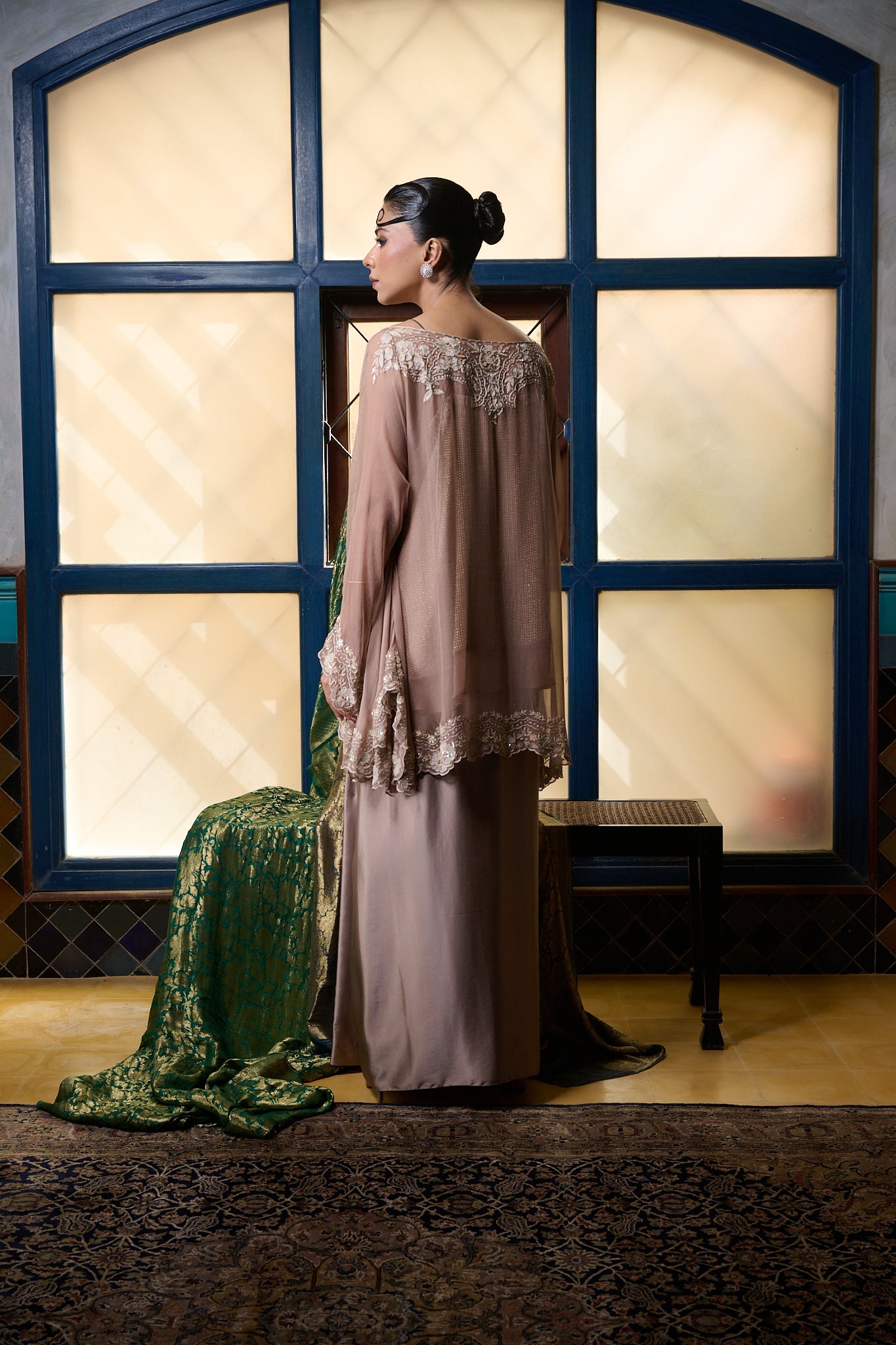 Maheem Khan - Sari Skirt - DUSTY PINK - BLENDED SILK - 1 Piece