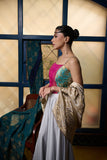 Maheem Khan - Corset With Straps - FUSCIA FEROZI GOLD - BROCADE - 1 Piece