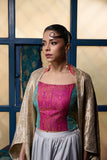 Maheem Khan - Corset With Straps - FUSCIA FEROZI GOLD - BROCADE - 1 Piece