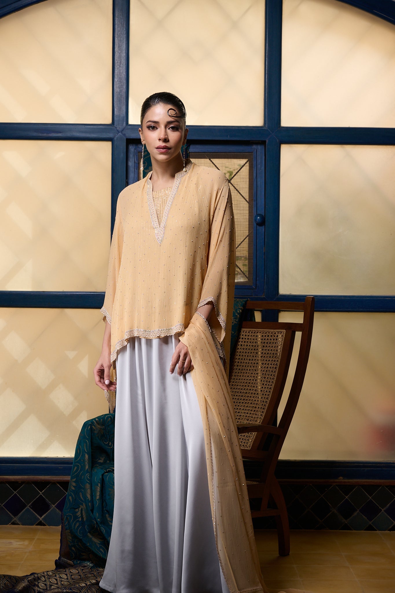 Maheem Khan - Pale Amber - PEACH - BLENDED SILK - 1 Piece