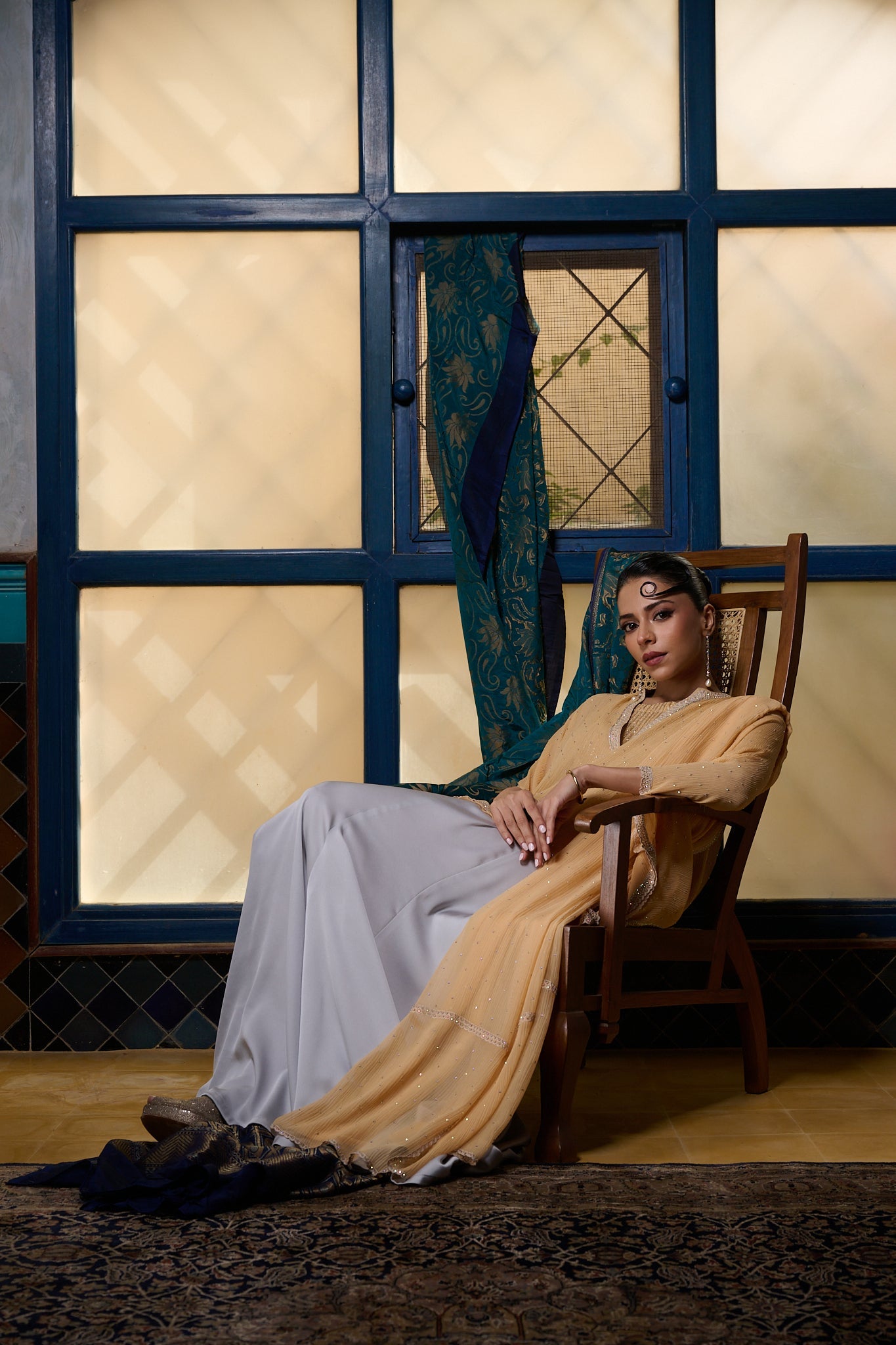 Maheem Khan - Pale Amber - PEACH - BLENDED SILK - 1 Piece