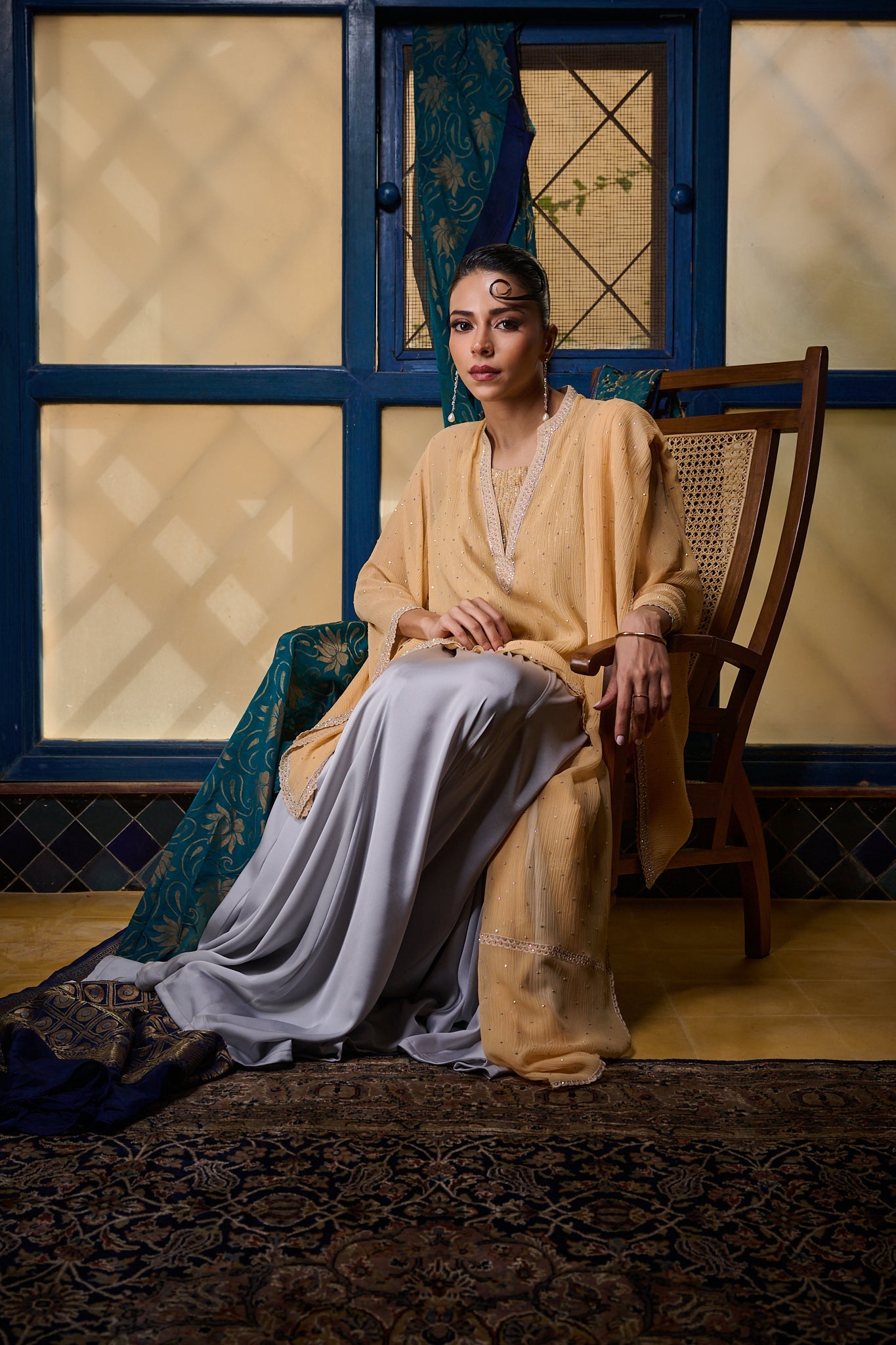 Maheem Khan - Pale Amber - PEACH - BLENDED SILK - 1 Piece