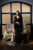 Maheem Khan - Black Chantilly Cape Jacket - BLACK - CHANTILY LACE - 1 Piece