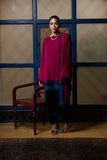Gulabo - BERRY STUNNA - Blended Chiffon + Satin Silk - Fuchsia/Navy/ Emerald - 3 Piece