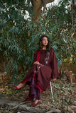Gulabo - Blended Ruby Flow Suit For Women - Brown Maroon - 3 Piece