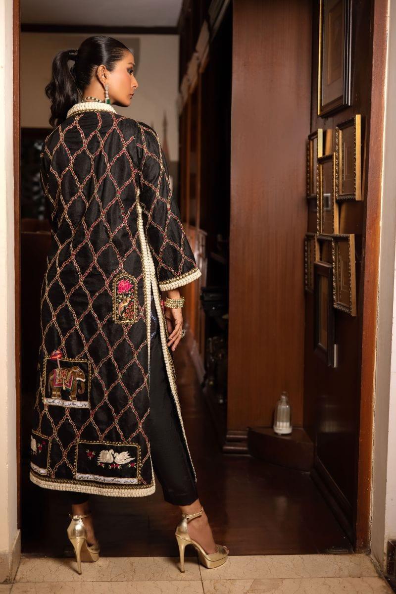 Shehrnaz - SHK-1224 - Nafeesa - Black - Katan & Cotton Silk - 2 Piece - Studio by TCS