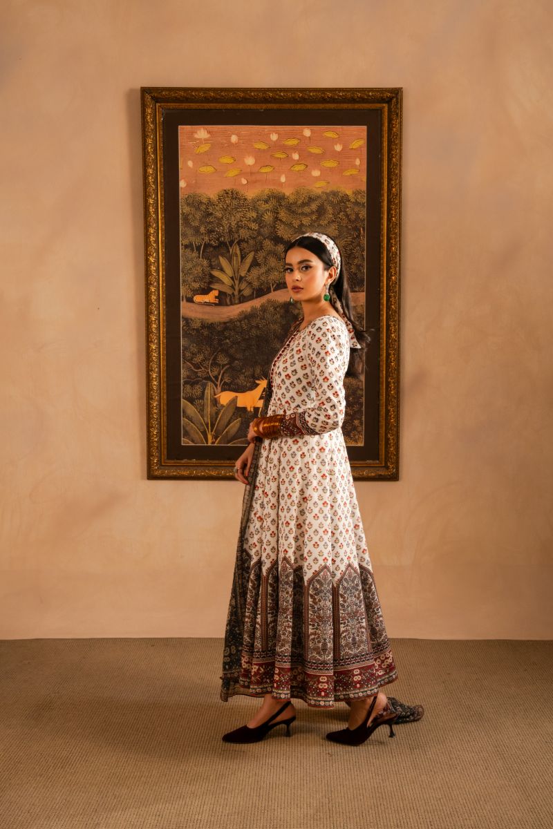 Maria Osama Khan - Nair  - white - Lawn & Tissue silk - 3 Piece