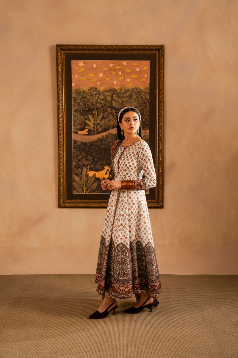 Maria Osama Khan - Nair  - white - Lawn & Tissue silk - 3 Piece