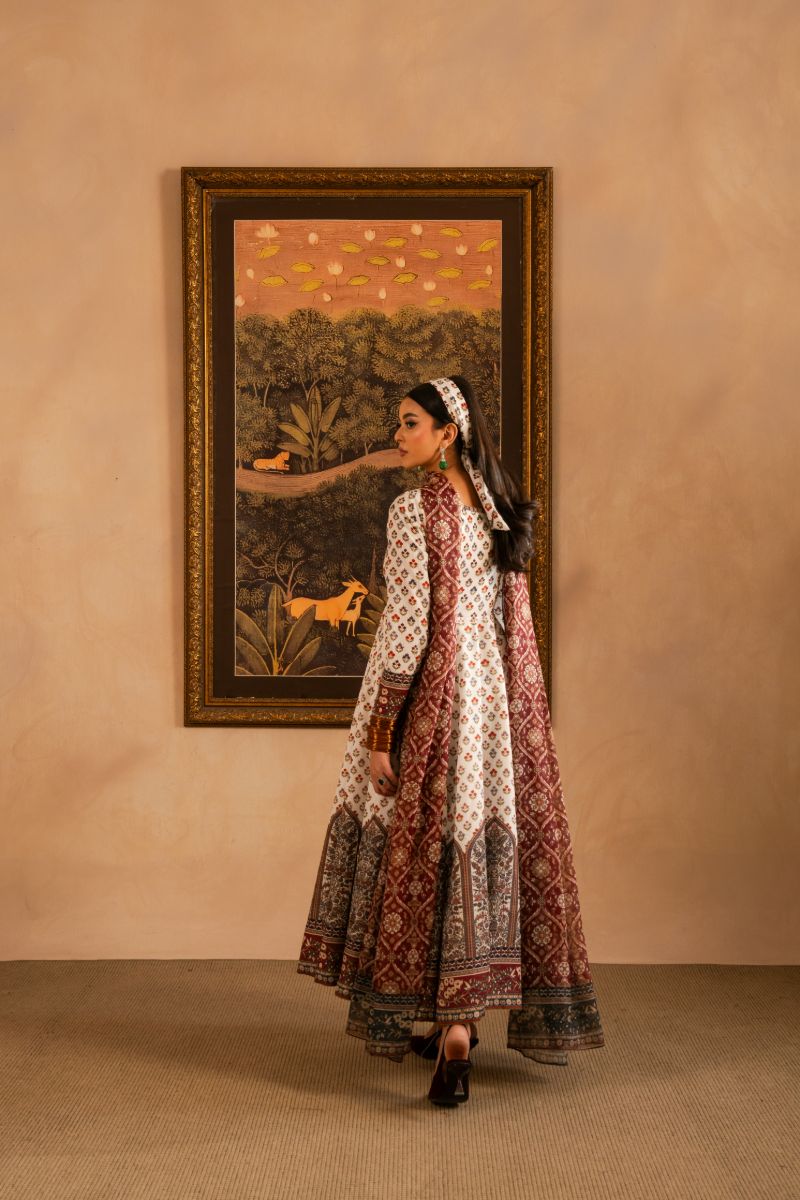 Maria Osama Khan - Nair  - white - Lawn & Tissue silk - 3 Piece
