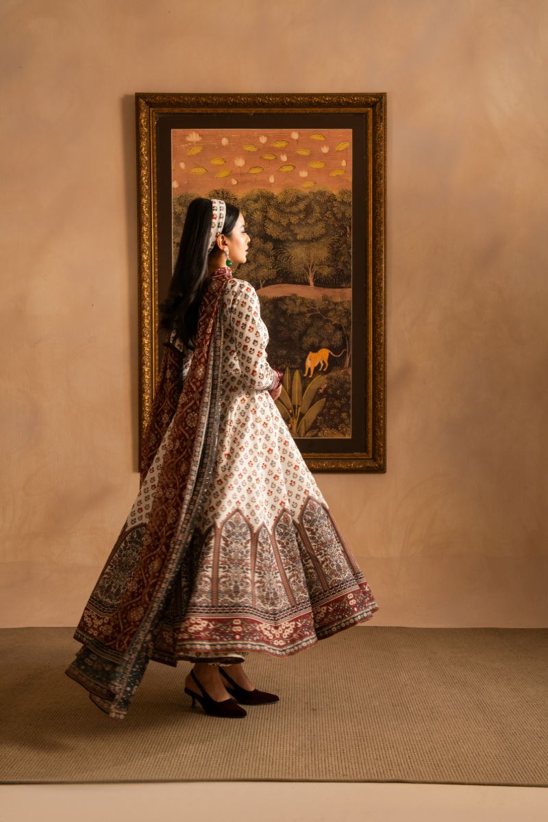 Maria Osama Khan - Nair  - white - Lawn & Tissue silk - 3 Piece