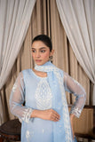 Reema Ahsan - Nayma - Organza & Cotton - Ice blue - 3 Piece