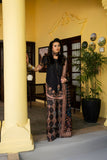 Maria Osama Khan - Nazia  - black - Lawn & Monark silk - 3 Piece