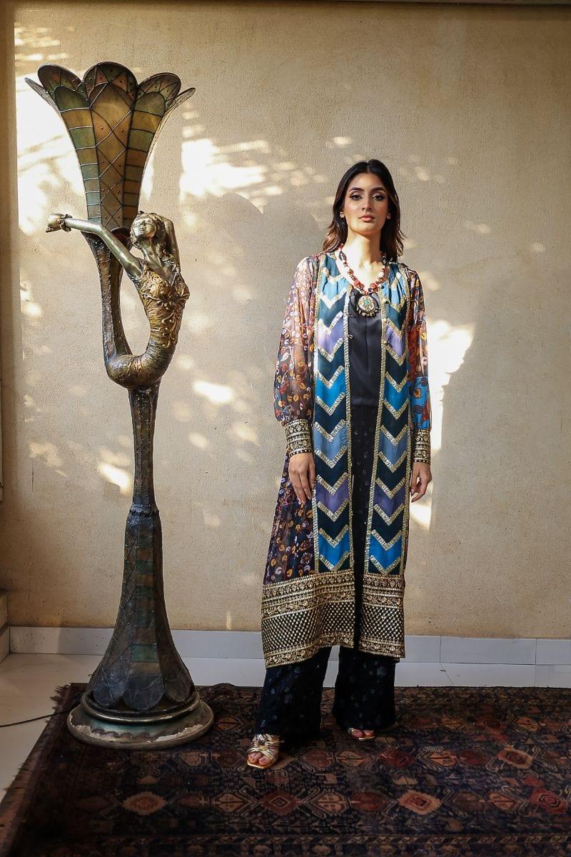 Huma Adnan - Neeva - Chiffon - Black - 1 Piece - Studio by TCS