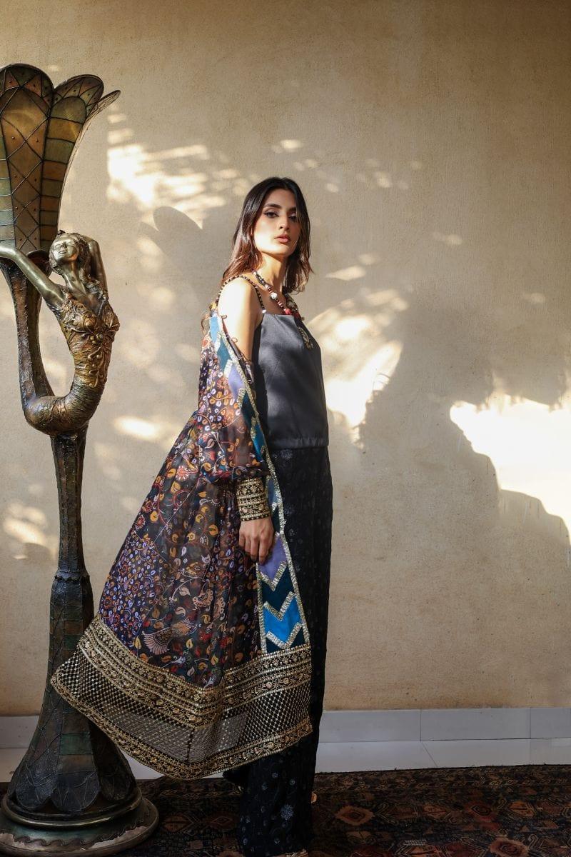 Huma Adnan - Neeva - Chiffon - Black - 1 Piece - Studio by TCS