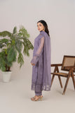 Laleen - Noorah Organza Suit For Women - Purple - 3 Piece