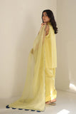 Sania Maskatiya - Nyri - Raw Silk / Raw Silk / Organza - Lemon Yellow - 3 Piece