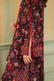 Maria Osama Khan - Georgette & Tissue Silk Eliora Suit For Women - black - 3 Piece
