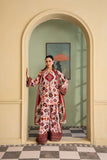 Maria Osama Khan - Georgette & Tissue Silk Daisy Suit For Women - offwhite - 3 Piece