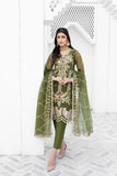 Laleen - Onyx Organza Suit For Women - Green - 3 Piece