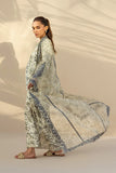 Sania Maskatiya - Orla - Organza , RawSilk - Ivory/Celadon/Dove Grey - 2 Piece
