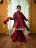 Cheeco Chic - Cotton Silk Gharara For Girl - Pink - 3 Piece