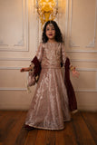 Cheeco Chic - Tissue Silk Lehanga For Girl - Peach - 3 Piece