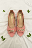 Milli Shoes - Peep Toe Wedge Heel - Pink