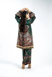 Laleen - Prism Raw Silk Suit For Women - Bottle Green - 2 Piece