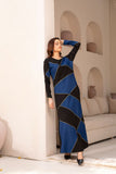 Anayra Amal - Grip Georgette Miraaj Lace Work Suit For Women - Black & Royal Blue - 2 Piece