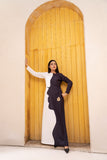Anayra Amal - Poly Raw Silk Nia Mia Embroidered Shirt For Women - Black & White - 1 Piece