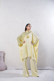 Anayra Amal - Grip Georgette Baroque Sequins Work Suit For Women - Butter Yellow - 2 Piece